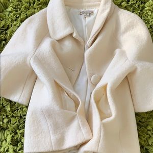 Forever 21 ivory short wool coat